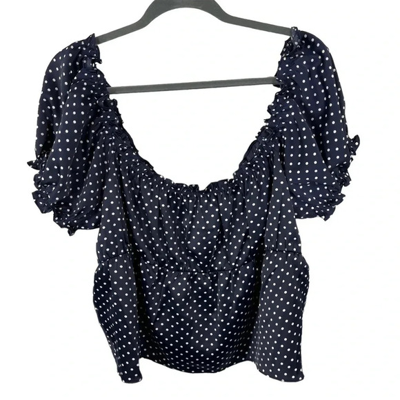 LPA Cecilia Top in Navy Dot XL NWT - Picture 7 of 13